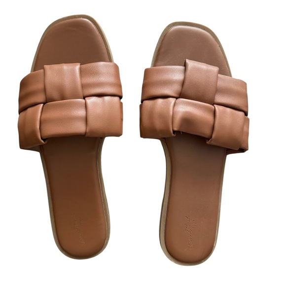 Universal Thread Shoes - Women’s Size 11 Brown Woven Slide Sandals Summer Universal Thread